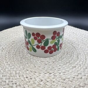 Arabia Finland Pomona Jam Jar or Sugar Bowl‎ Red Berries Vintage 60s AS IS